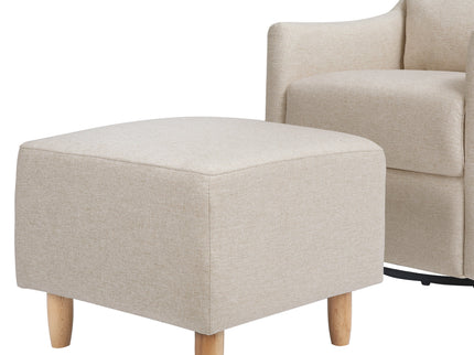 M11287PBEW,Babyletto,Toco Swivel Glider and Ottoman in Performance Beach Eco-Weave