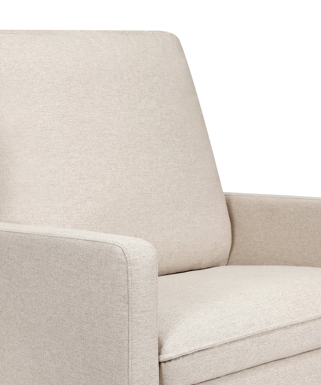 M20984PBEWLB,Babyletto,Cali Pillowback Chair and a Half Glider in Performance Beach Eco-Weave w/ Light Wood Base