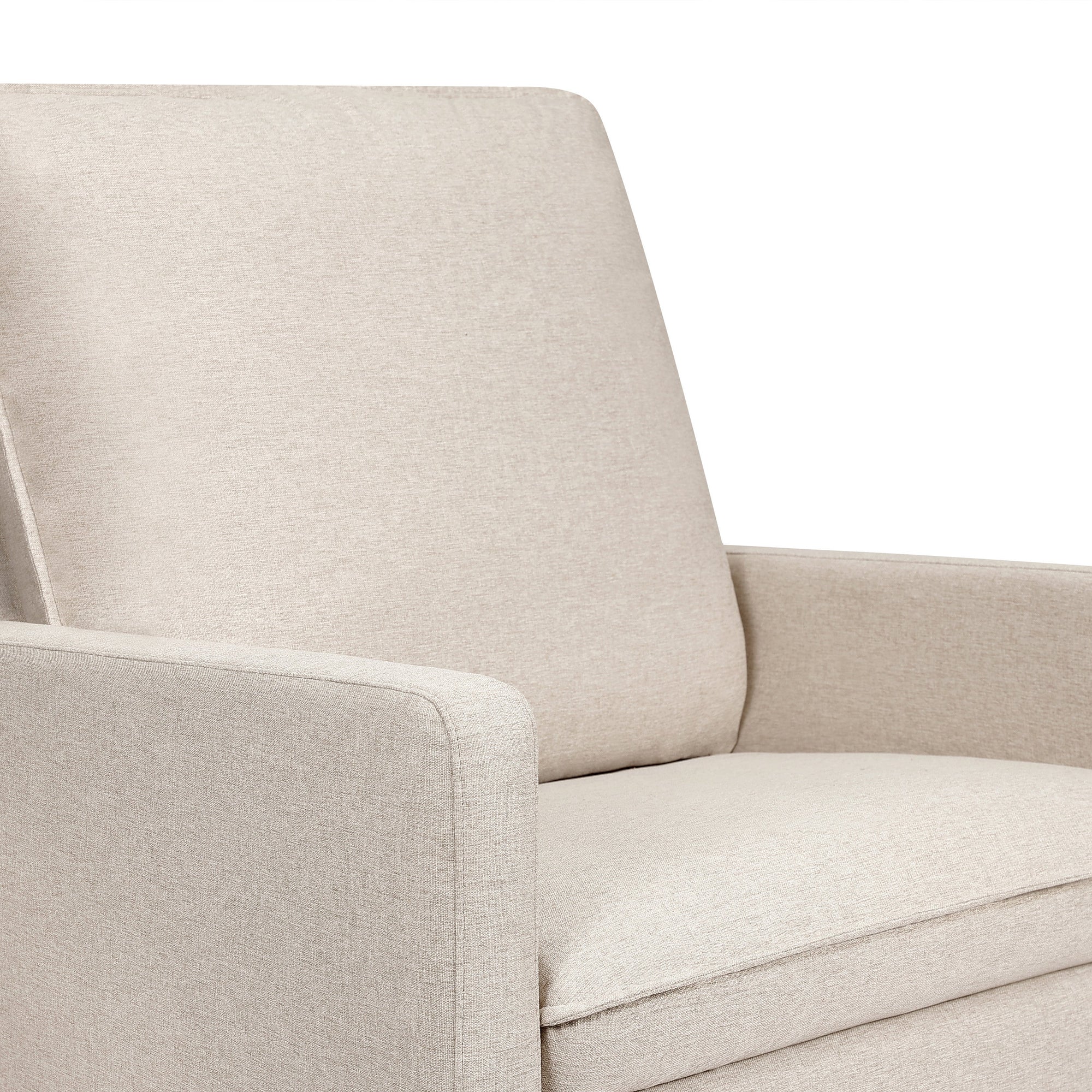 M20984PBEWLB,Babyletto,Cali Pillowback Chair and a Half Glider in Performance Beach Eco-Weave w/ Light Wood Base