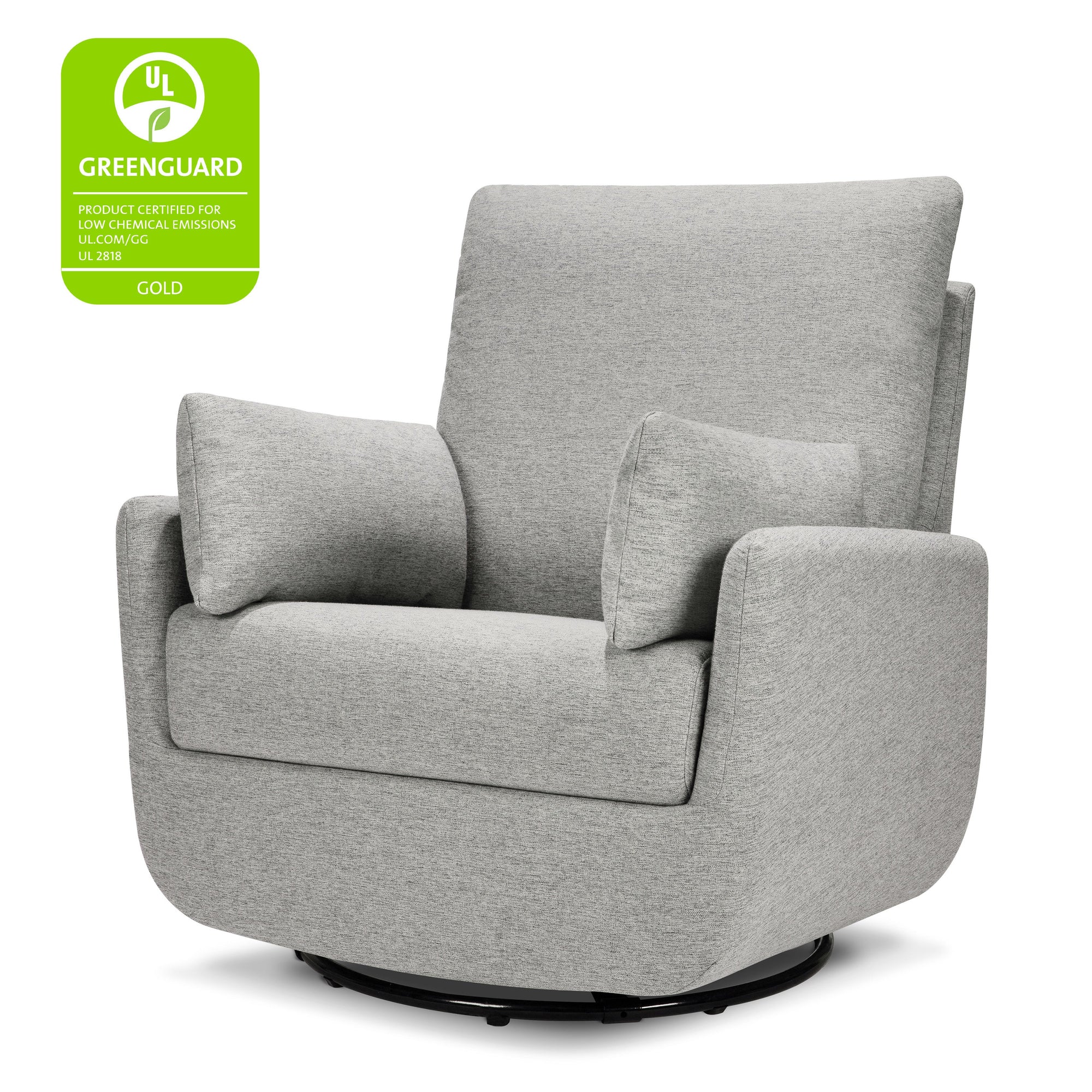 M24587FTG,DaVinci,Juno Swivel Glider in Frost Grey