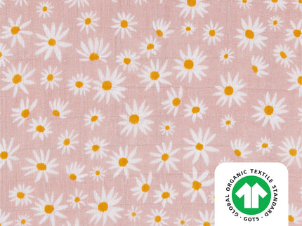 T28033,Babyletto,Daisy Muslin All-Stages Midi Crib Sheet in GOTS Certified Organic Cotton