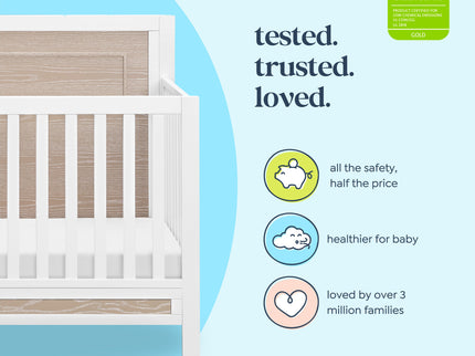 F23201WCWD,Carter's,Radley 4-in-1 Convertible Crib in White & Coastwood