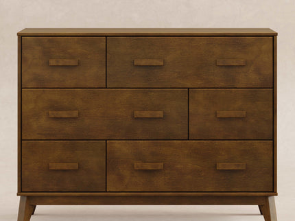 M5826NL,Babyletto,Scoot 6-Drawer Dresser in Natural Walnut