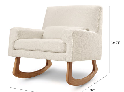 1085WBL,Nursery Works,Sleepytime Rocker in Ivory Boucle w/Light Legs