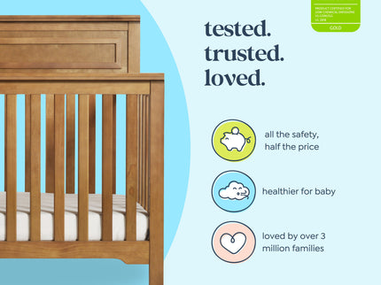 M4301CT,DaVinci,Autumn 4-in-1 Convertible Crib in Chestnut Finish