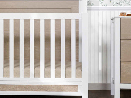 F23201WCWD,Carter's,Radley 4-in-1 Convertible Crib in White & Coastwood