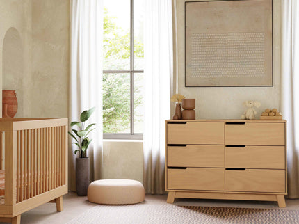 M4216HY,Babyletto,Hudson 6-Drawer Double Dresser  Assembled in Honey