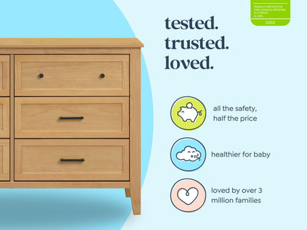 M24726HY,DaVinci,Beau 6-Drawer Dresser in Honey