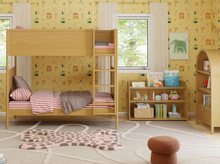 M31585RT,Babyletto Kids,Mini Mushroom Pouf in Rouge Teddy Loop