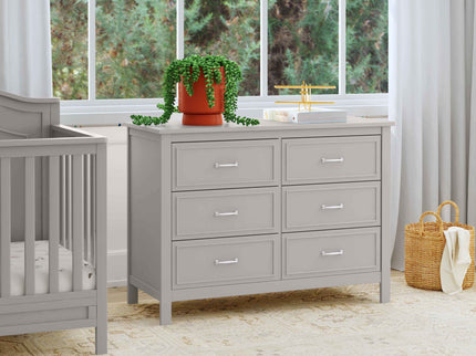 M12826G,DaVinci,Charlie 6-Drawer Double Dresser in Grey