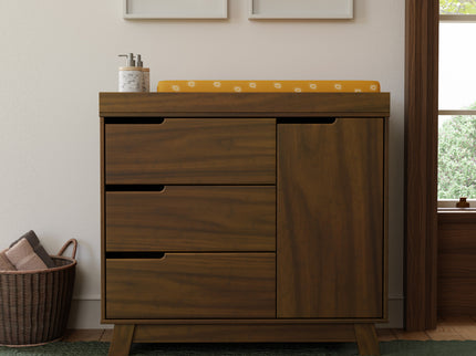 M4223NL,Babyletto,Hudson 3-Drawer Changer Dresser w/Removable Changing Tray in Natural Walnut