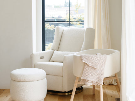 M26834GYLB,Babyletto,babyletto x GATHRE Capsule Bassinet in Ivory