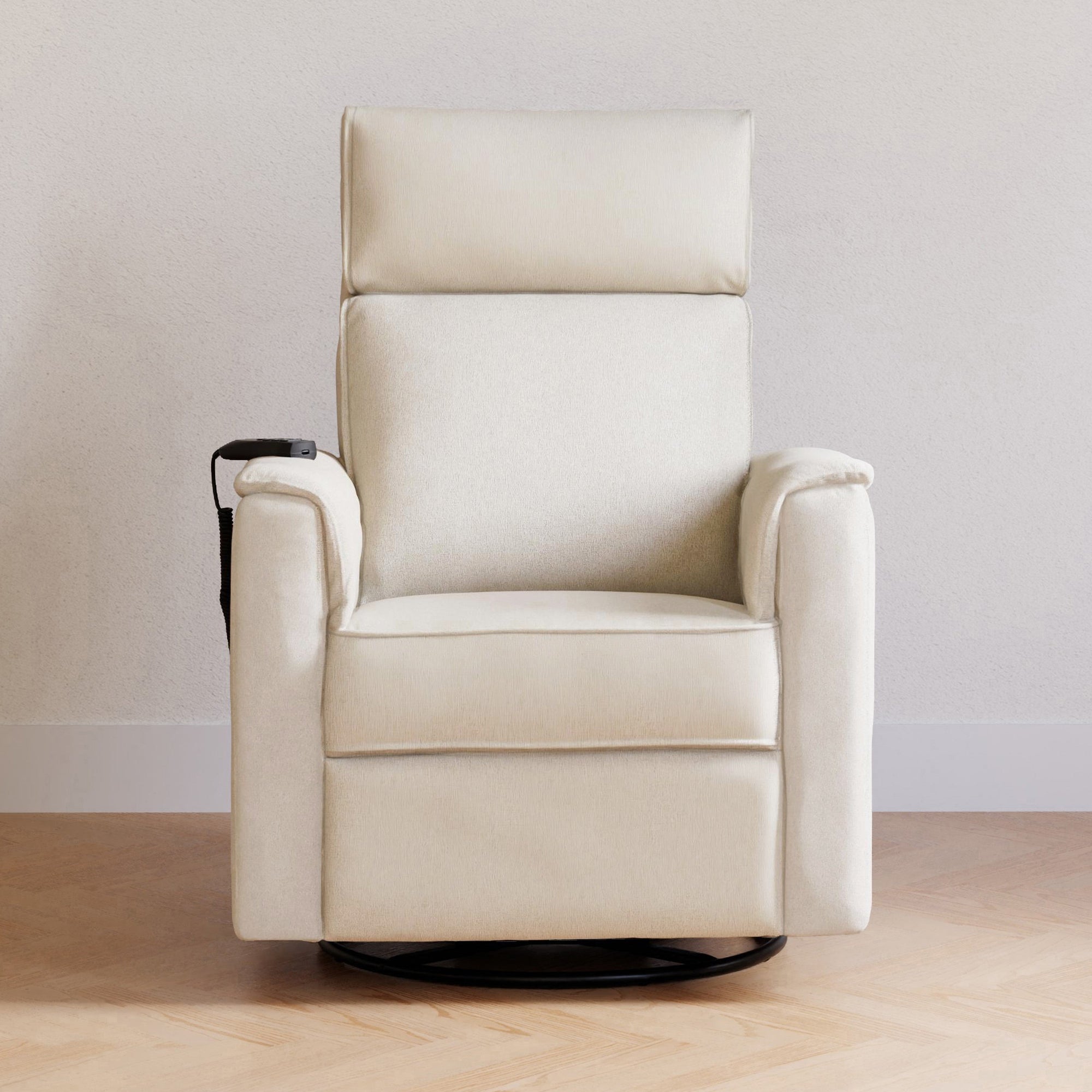 M17183PCMEW,Namesake,Willa Deluxe Power Glider Recliner w/Heat&Massage in Performance Cream Eco-Weave
