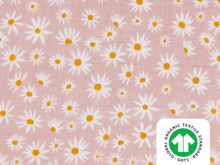 T28035,Babyletto,Daisy Muslin Crib Sheet in GOTS Certified Organic Cotton