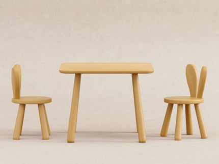 M32110LTW,Babyletto Kids,Hoppy Play Table & Chair Set in Light Wood