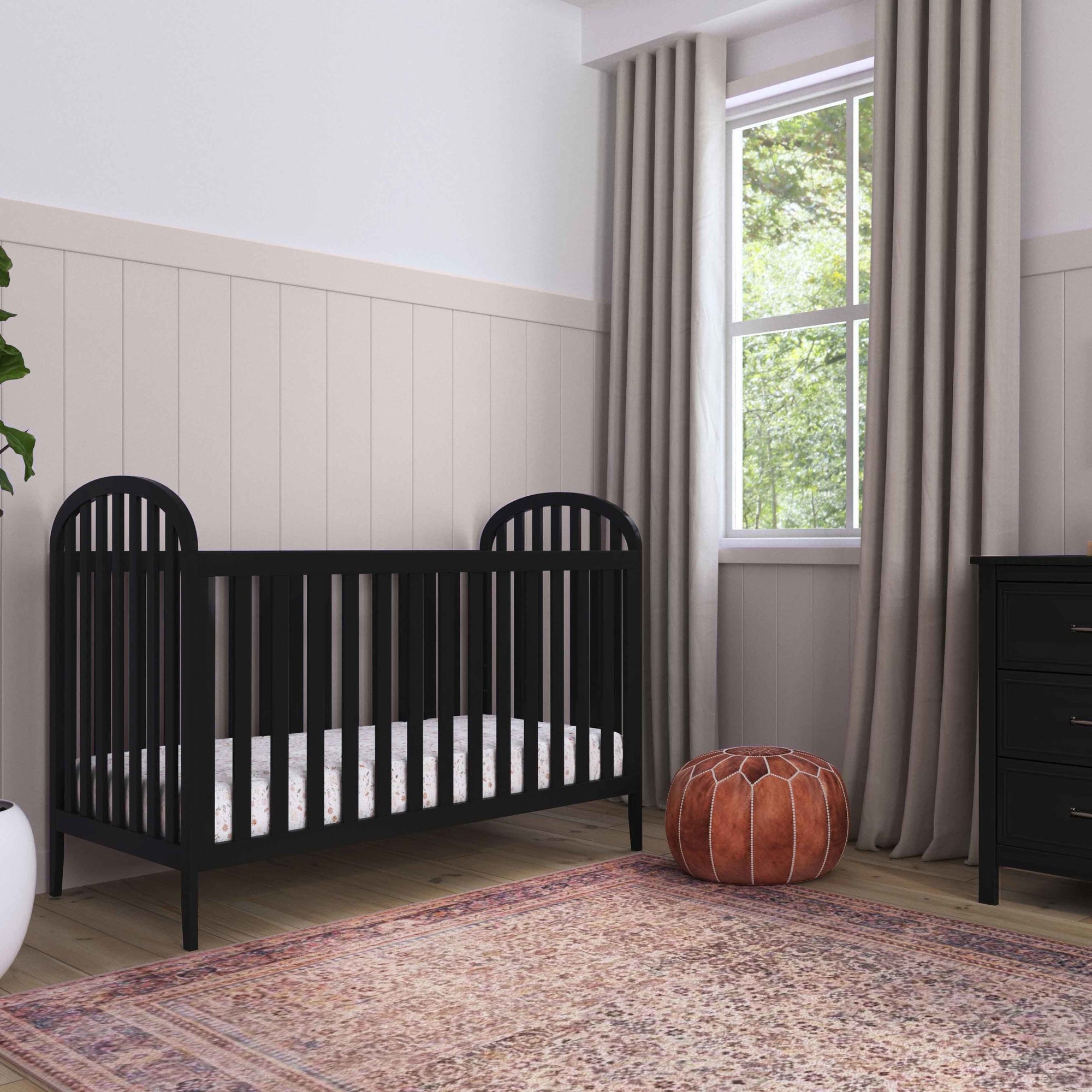 M23901E,DaVinci,Beau 3-in-1 Convertible Crib in Ebony