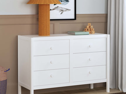 M25126W,DaVinci,Birdie 6-Drawer Dresser in White