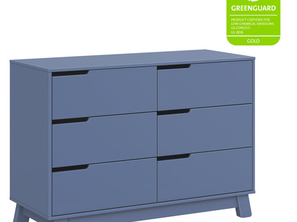 M4216CVB,Babyletto,Hudson 6-Drawer Double Dresser  Assembled in Cove Blue
