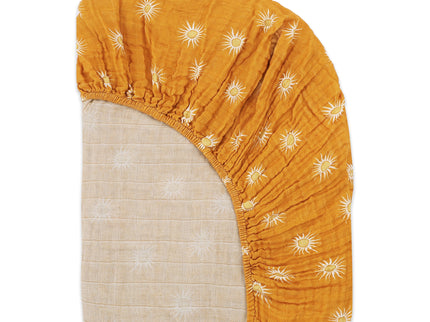 T26935,Babyletto,Golden Hour Muslin Crib Sheet in GOTS Certified Organic Cotton