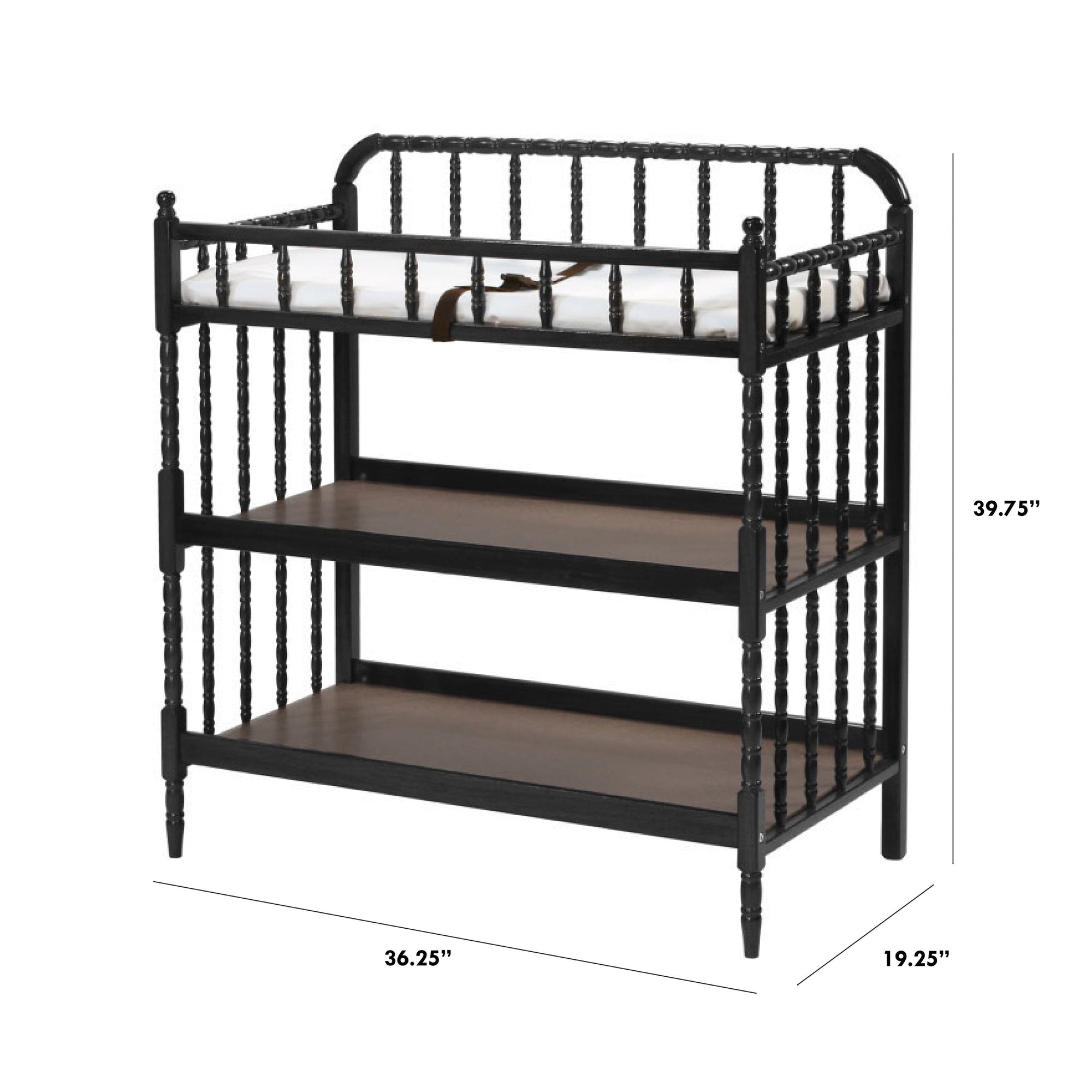 M0302EP,DaVinci,Jenny Lind Changing Table in Ebony Finish