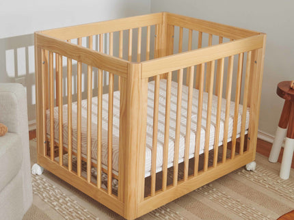 T29233,Babyletto,Oat Stripe Muslin All-Stages Midi Crib Sheet in GOTS Certified Organic Cotton