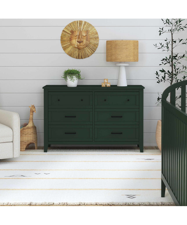 M24726FRGR,DaVinci,Beau 6-Drawer Dresser in Forest Green