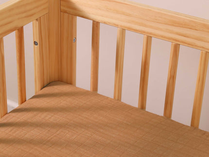 T29533BTS,Babyletto,Burnt Sienna Muslin All-Stages Midi Crib Sheet in GOTS Certified Organic Cotton