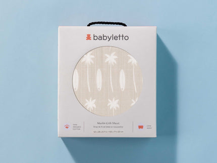 T27035,Babyletto,Beach Bum Muslin Crib Sheet in GOTS Certified Organic Cotton