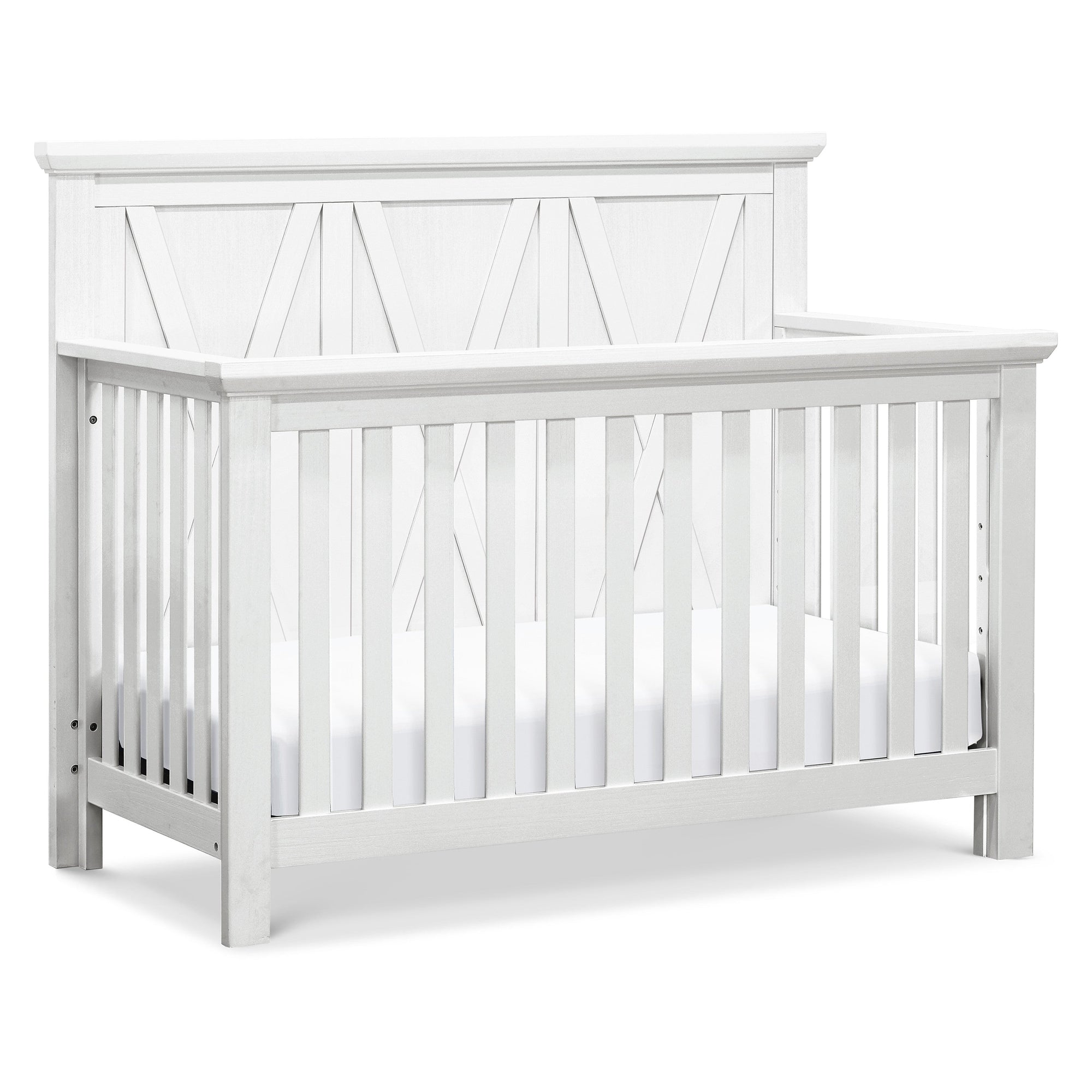 B14501LW,Monogram by Namesake,Emory Farmhouse 4-in-1 Convertible Crib in Linen White