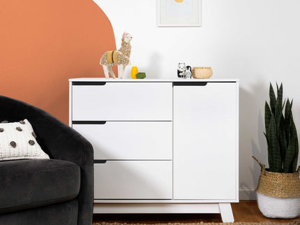 M4223W,Babyletto,Hudson 3-Drawer Changer Dresser w/Removable Changing Tray in White
