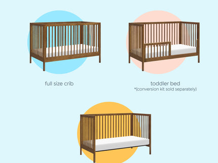 M25101L,DaVinci,Birdie 3-in-1 Convertible Crib in Walnut