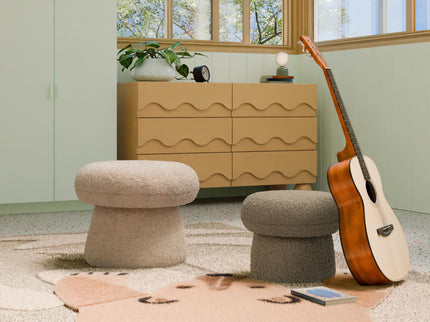 M31685CSG,Babyletto Kids,Mushroom Pouf in Chai Shearling