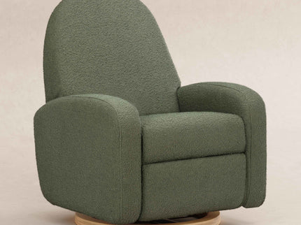 M23188OBLB,Babyletto,Nami Glider Recliner w/ Electronic Control and USB in Olive Boucle w/Light Wood Base