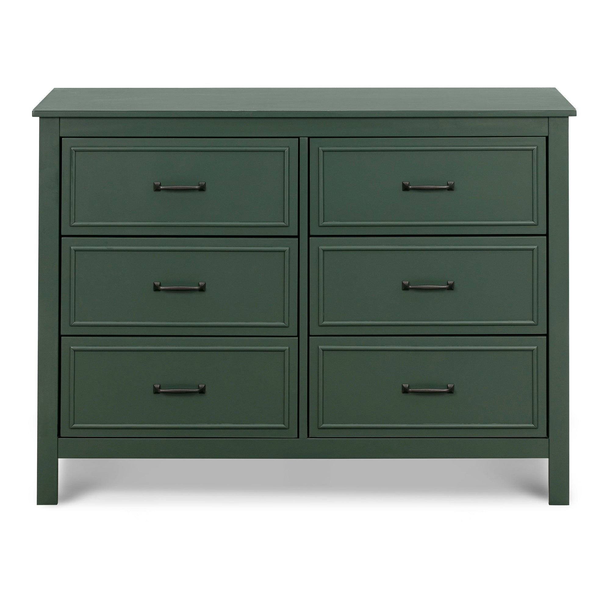 M12826FRGR,DaVinci,Charlie 6-Drawer Double Dresser in Forest Green
