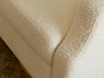 M22287WBLB,Namesake,Crewe Recliner and Swivel Glider in Ivory Boucle w/Light Wood Base