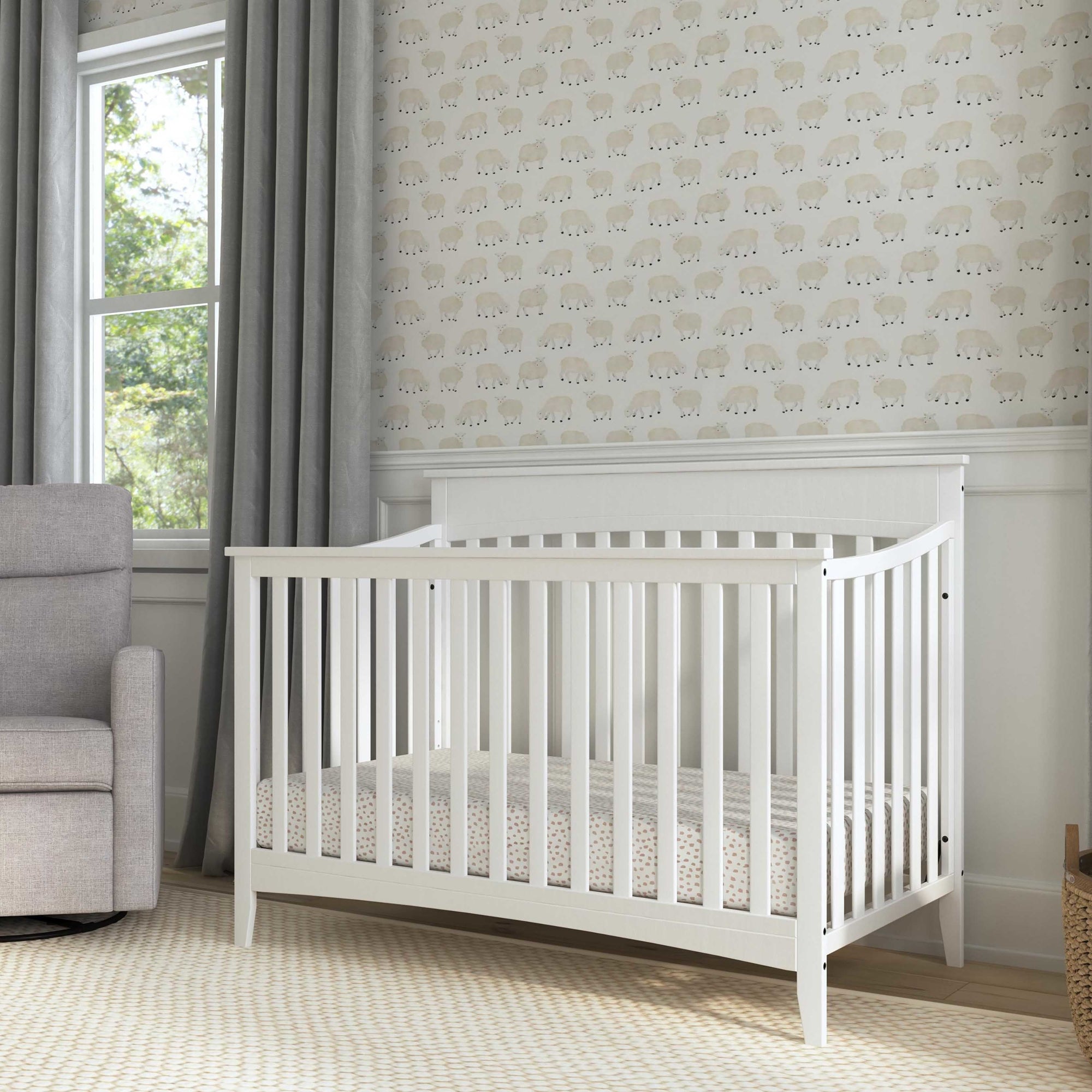 M9301W,DaVinci,Grove 4-in-1 Convertible Crib In White Finish