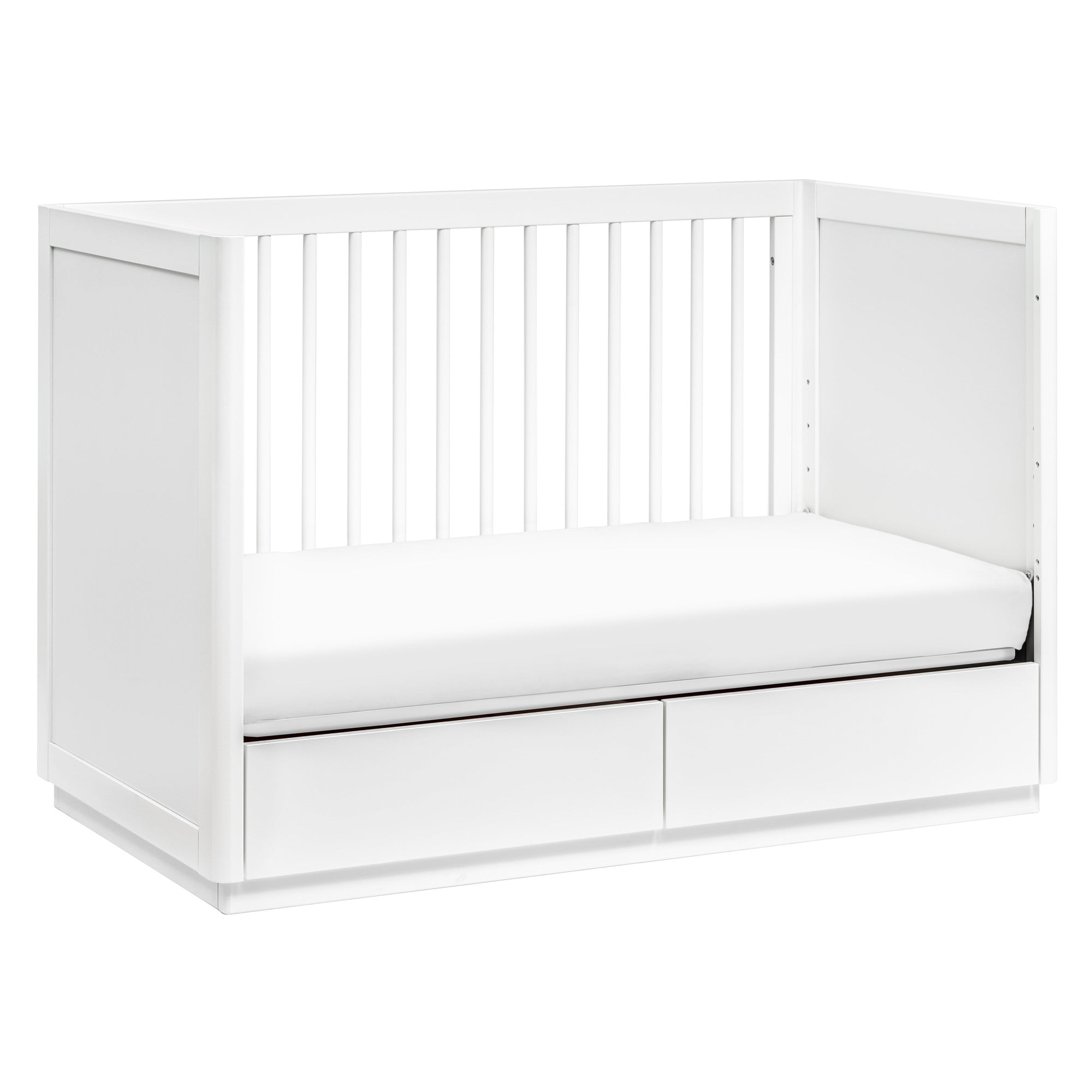 M21601W,Babyletto,Bento 3-in-1 Convertible Storage Crib w/Toddler Bed Conversion Kit in White