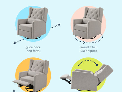 M22487PGEW,DaVinci,Everly Recliner in Performance Grey Eco-Weave