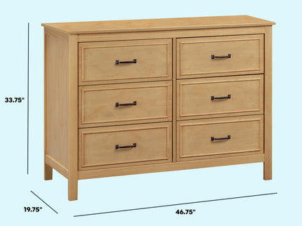 M12826HY,DaVinci,Charlie 6-Drawer Double Dresser in Honey