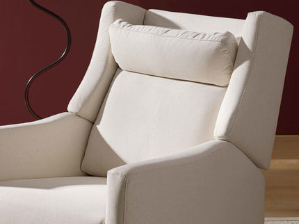 M11286PCMEW,Babyletto,Kiwi Plus Power Glider Recliner w/ Power Headrest in Performance Cream Eco-Weave
