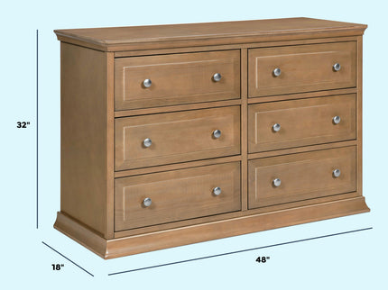 M4426HN,DaVinci,DaVinci Signature 6-Drawer Double Dresser in Hazelnut