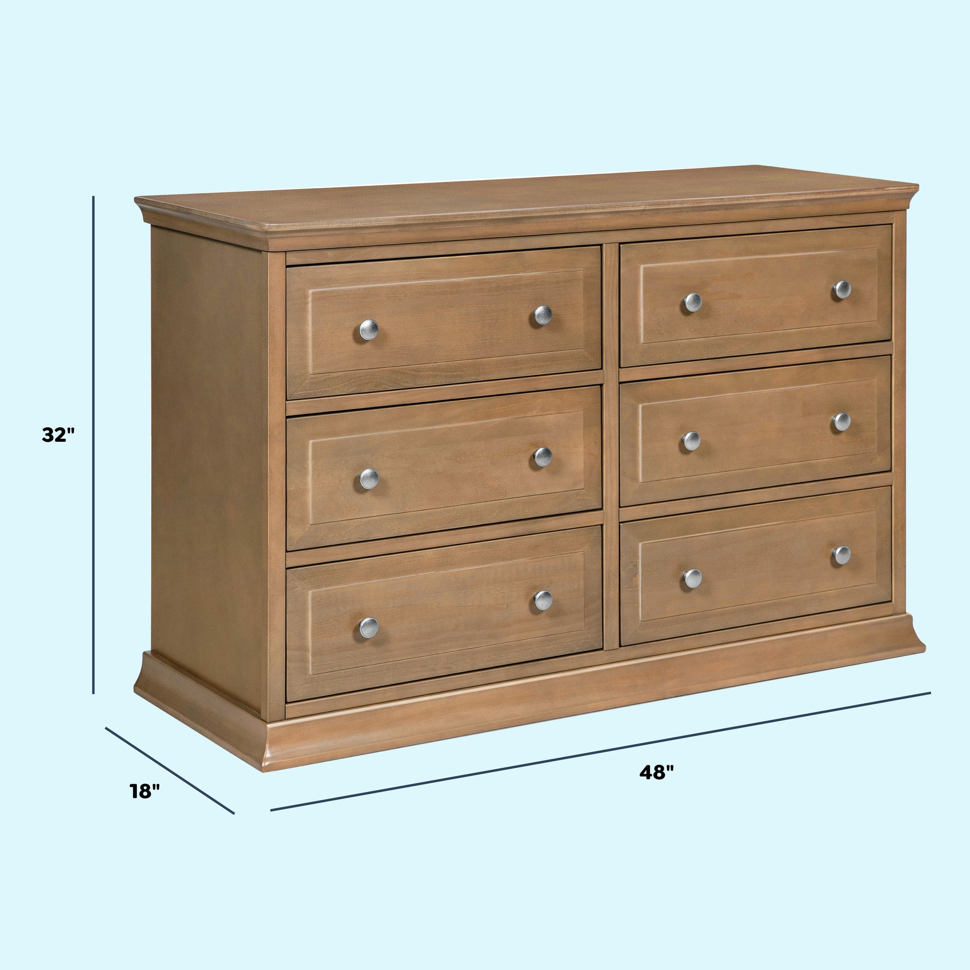 M4426HN,DaVinci,DaVinci Signature 6-Drawer Double Dresser in Hazelnut