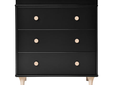 M9023BNX,Babyletto,Lolly 3-Drawer Changer Dresser w/Removable Changing Tray in Black/Washed Natural