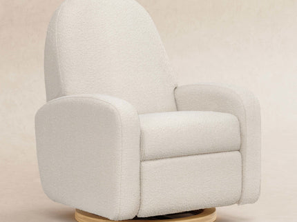 M23188WBLB,Babyletto,Nami Glider Recliner w/ Electronic Control and USB in Ivory Boucle w/Light Wood Base