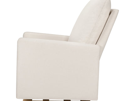 M20984PCMEWLB,Babyletto,Cali Pillowback Chair and a Half Glider in Performance Cream Eco-Weave w/ Light Wood Base