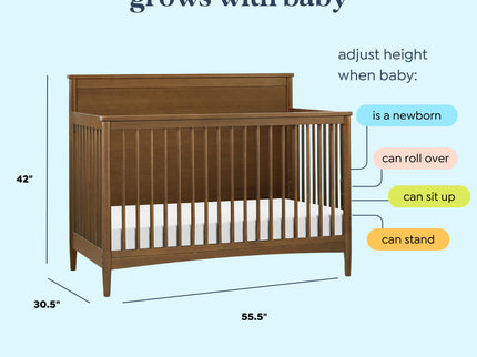 M27301L,DaVinci,Frem 4-in-1 Convertible Crib in Walnut