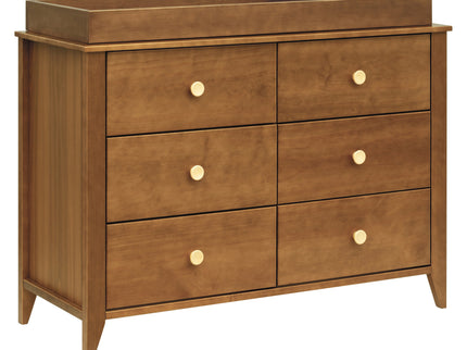 M10326CTN,Babyletto,Sprout 6-Drawer Double Dresser in Chestnut and Natural