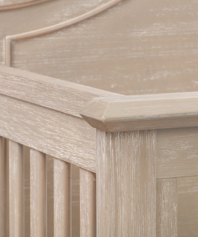 M34401SDB,Monogram by Namesake,Beckett Rustic 4-in-1 Convertible Curve Top Crib in Sandbar