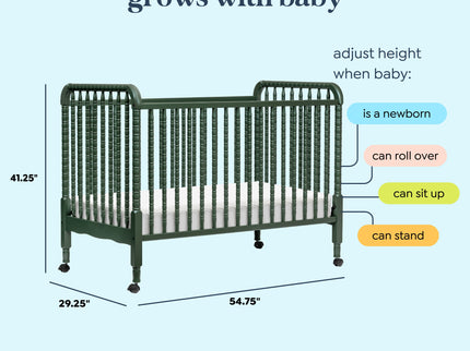 M7391FRGR,DaVinci,Jenny Lind Stationary Crib in Forest Green