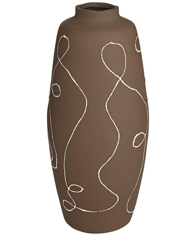 Zulu 13" High Matte Brown Decorative Vase